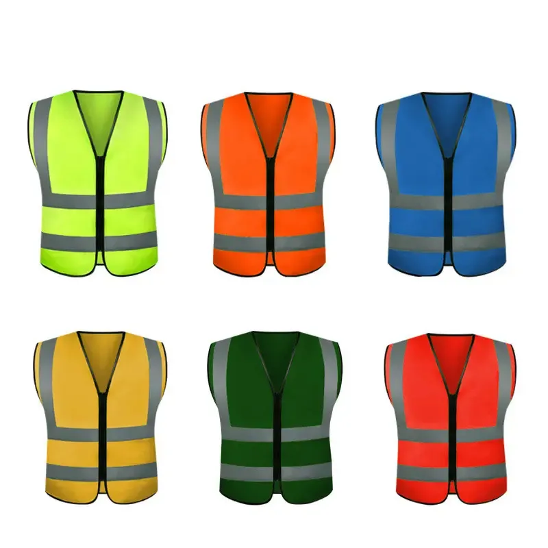 Branded Reflective Safety Vest with Zipper | High-Visibility Workwear Kenya (Red)